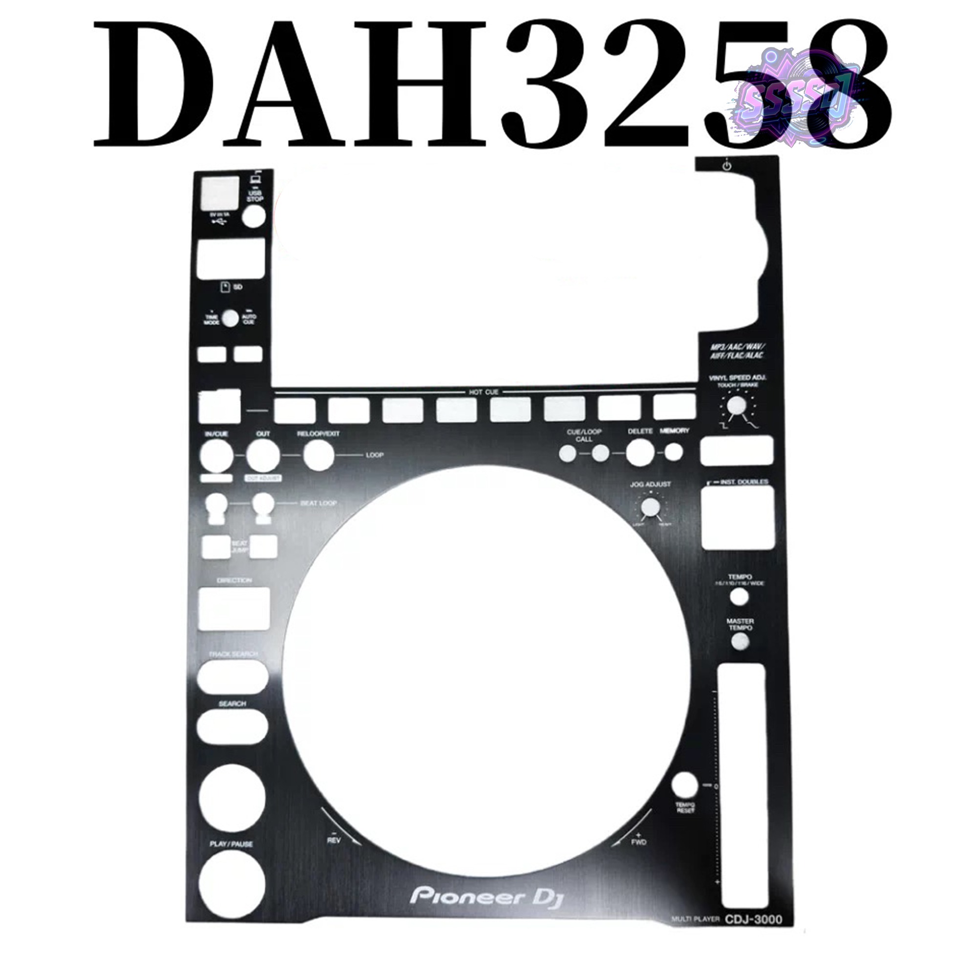 CDJ-3000 Replacement DJ Player Faceplate Panel