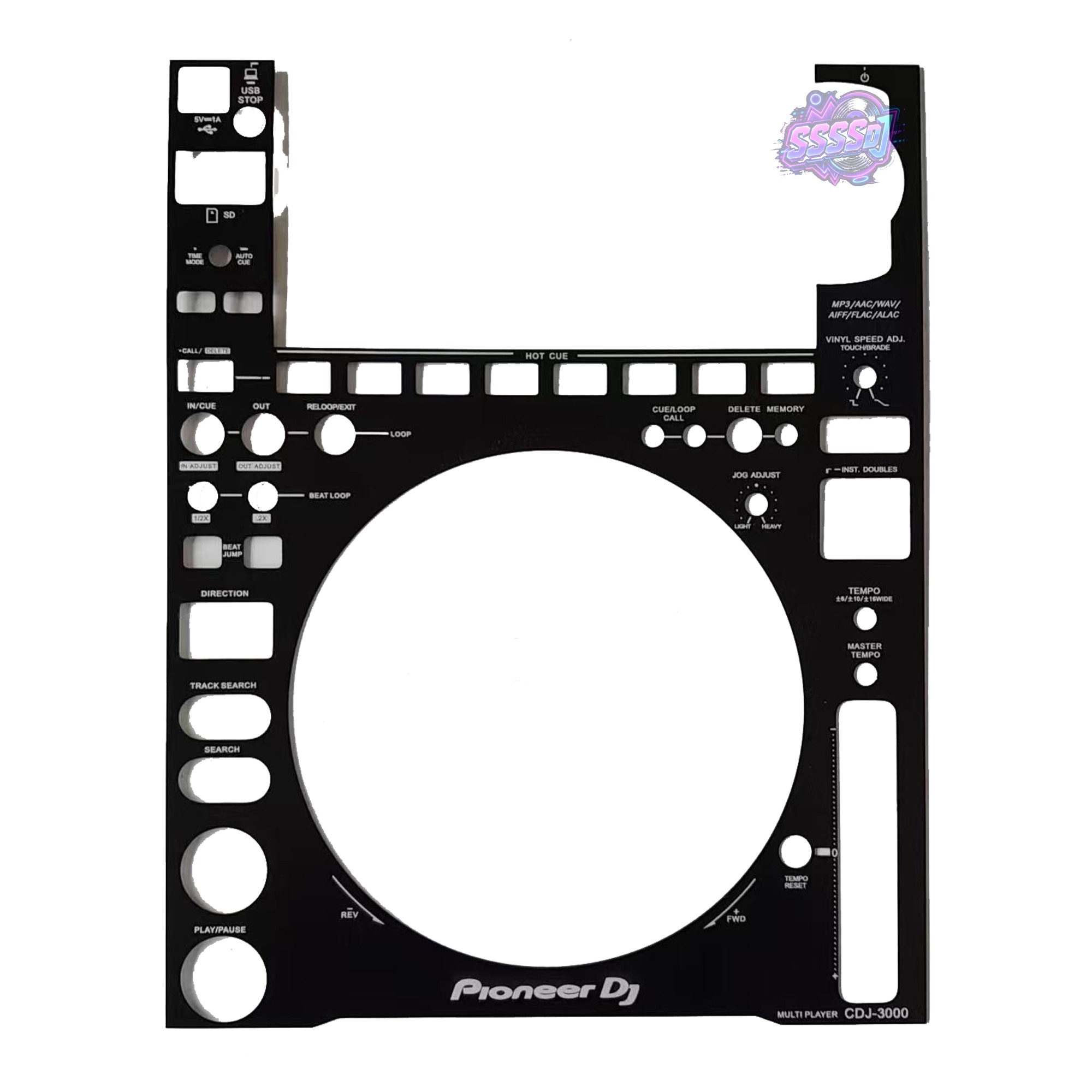 CDJ-3000 Replacement DJ Player Faceplate Panel
