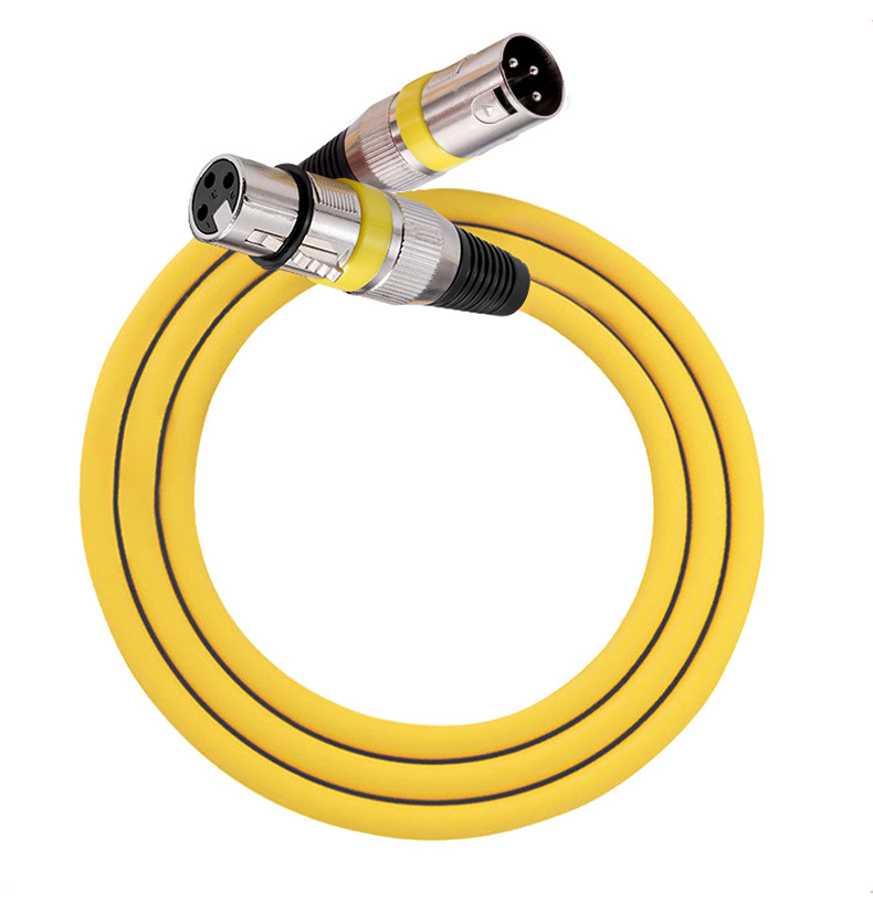 Colorful XLR male-to-female microphone cable for DJ and studio color view 6