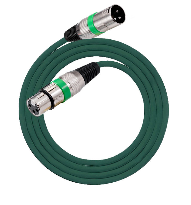 Colorful XLR male-to-female microphone cable for DJ and studio color view 7