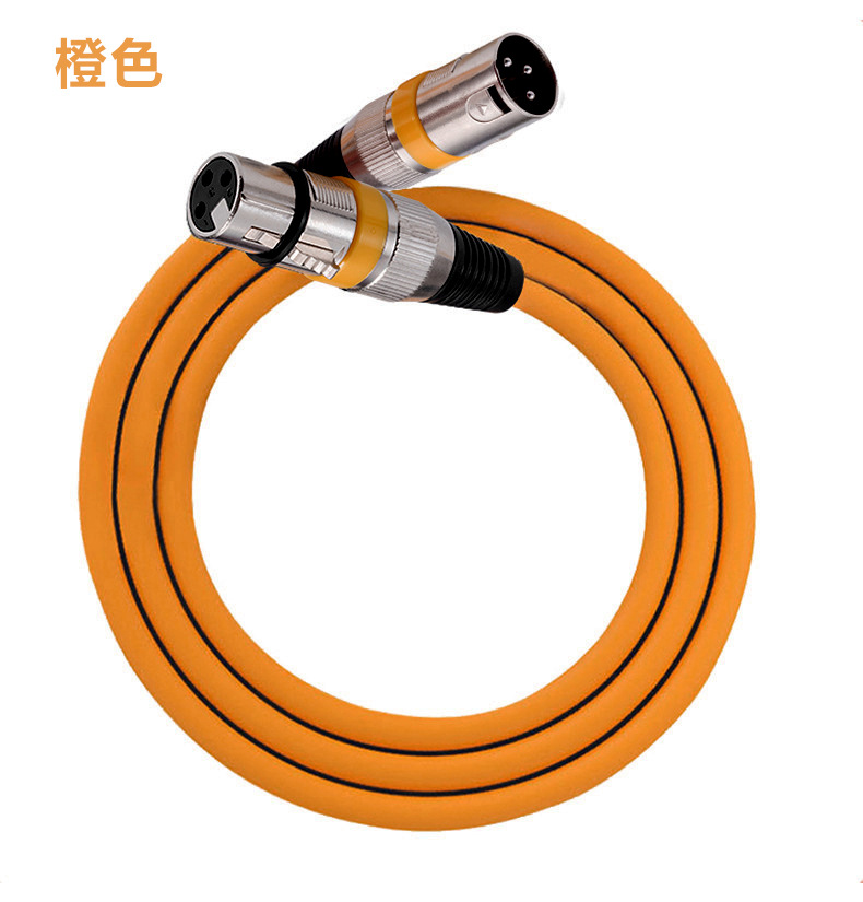Colorful XLR male-to-female microphone cable for DJ and studio color view 9