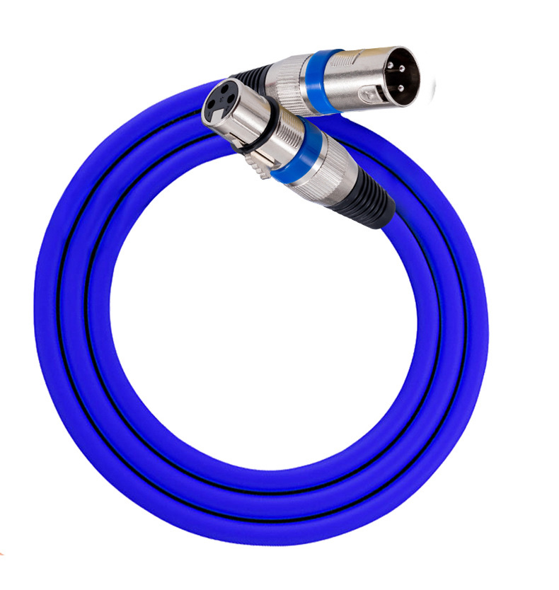 Colorful XLR male-to-female microphone cable for DJ and studio detail view 22