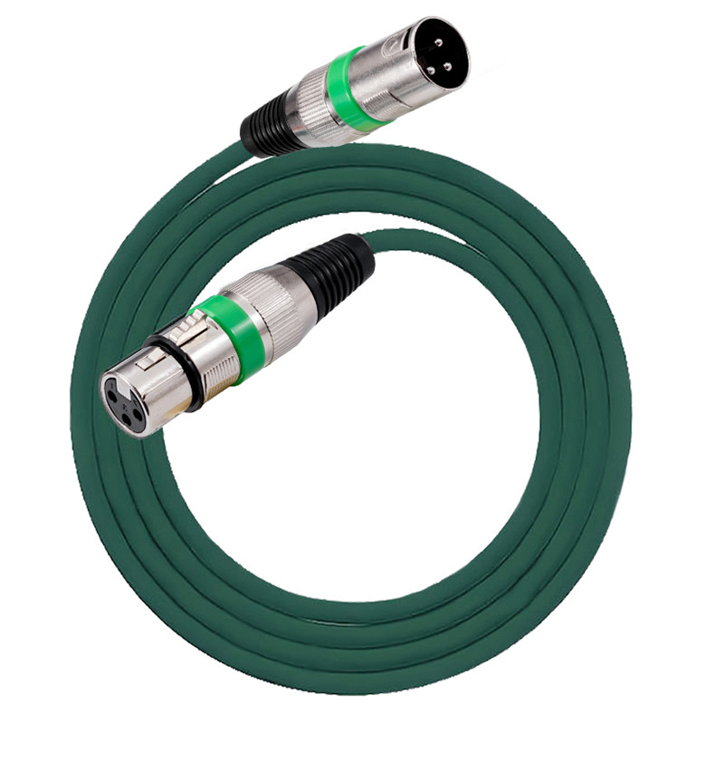 Colorful XLR male-to-female microphone cable for DJ and studio detail view 23