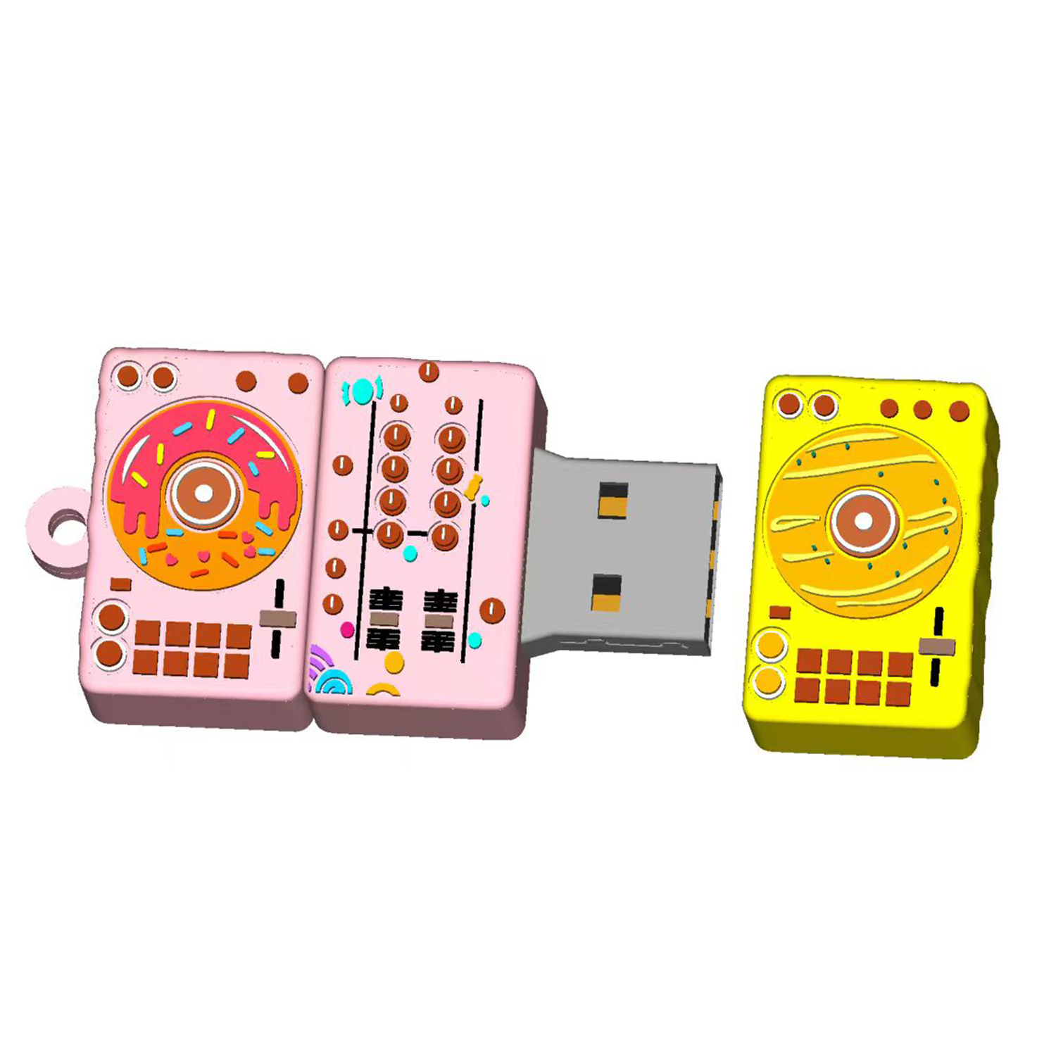 Donut DJ deck USB 3.0 high-speed flash drive main view 2