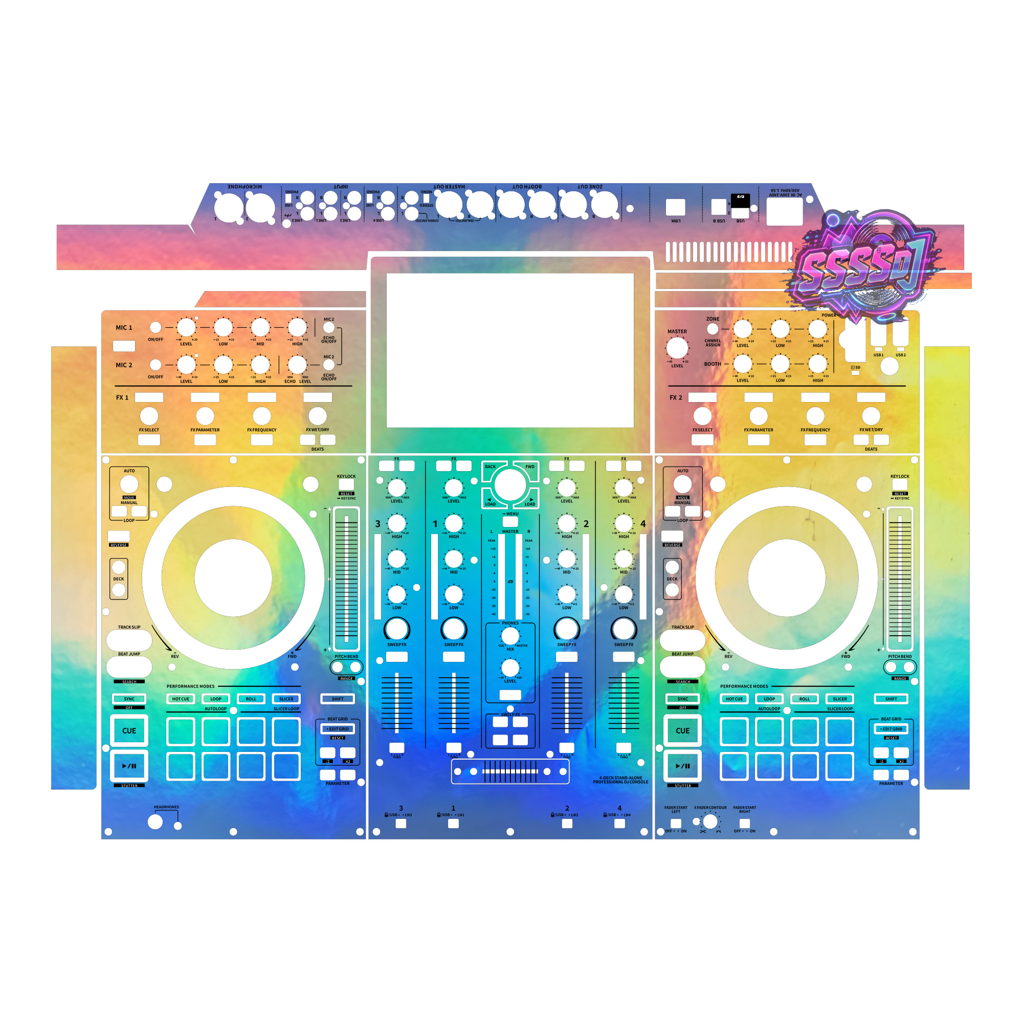 Denon DJ Prime 4 Glossy Laser Integrated DJ System Skin