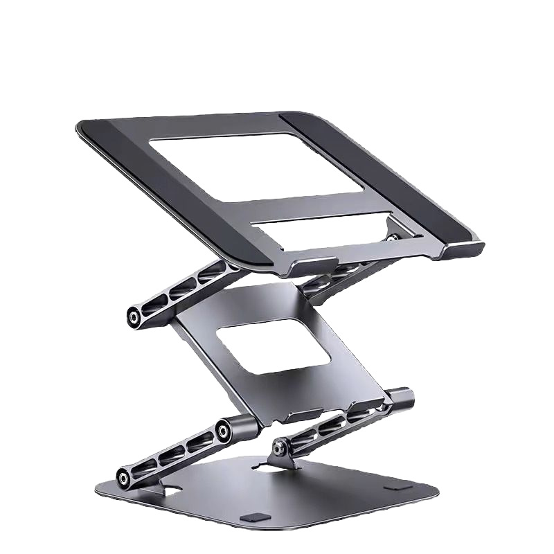 Premium carbon steel laptop stand for DJ setups main view 2