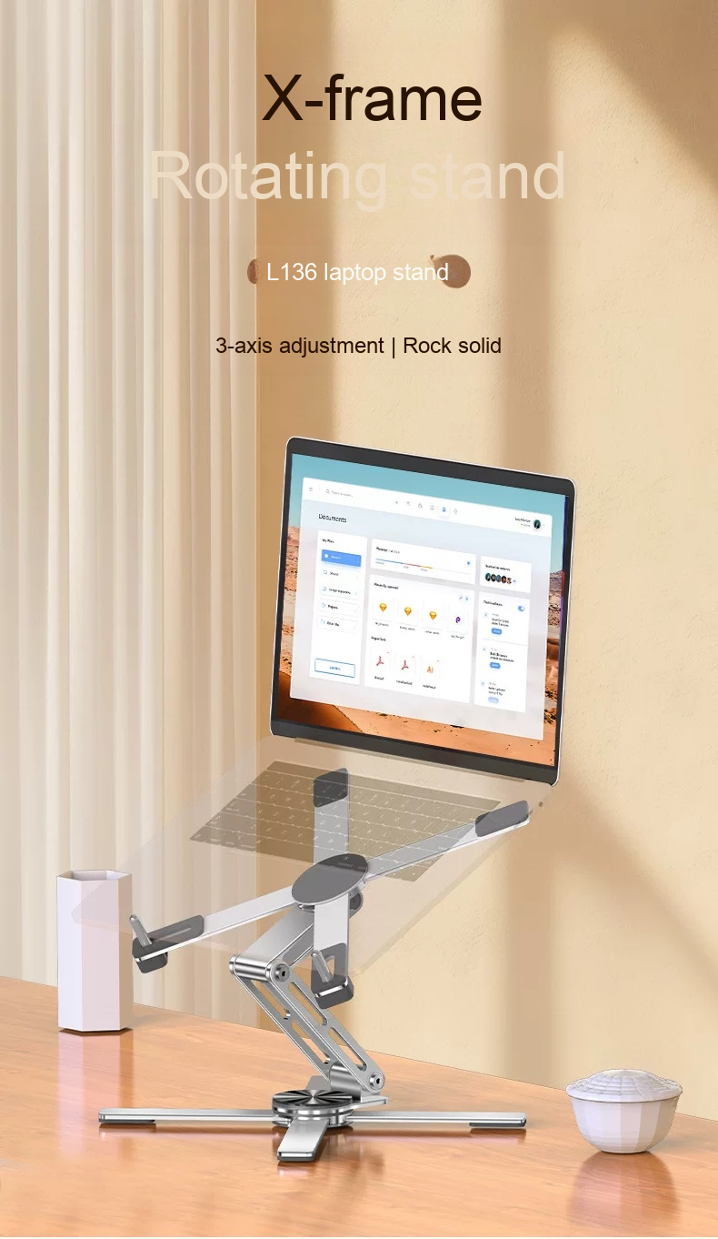 360° rotating foldable laptop stand - detail 1