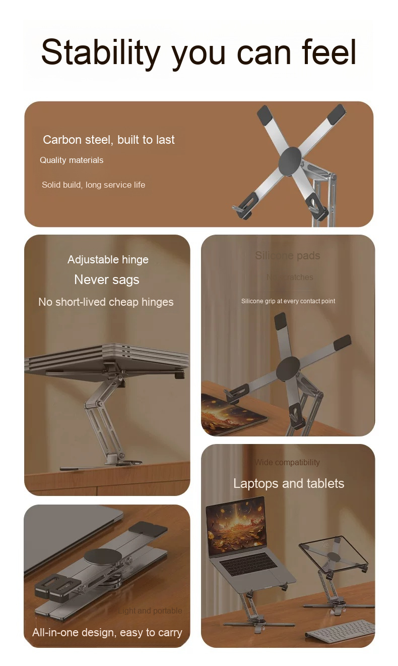 360° rotating foldable laptop stand - detail 2