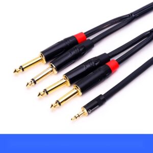 3.5 mm to 4 x 6.5 mm Mono Jack Audio Cable - Stereo Fan-Out for Mixers