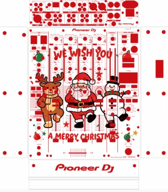 Christmas DJ Mixer Skin - Festive Print for DJM and RANE Mixers - Image 2
