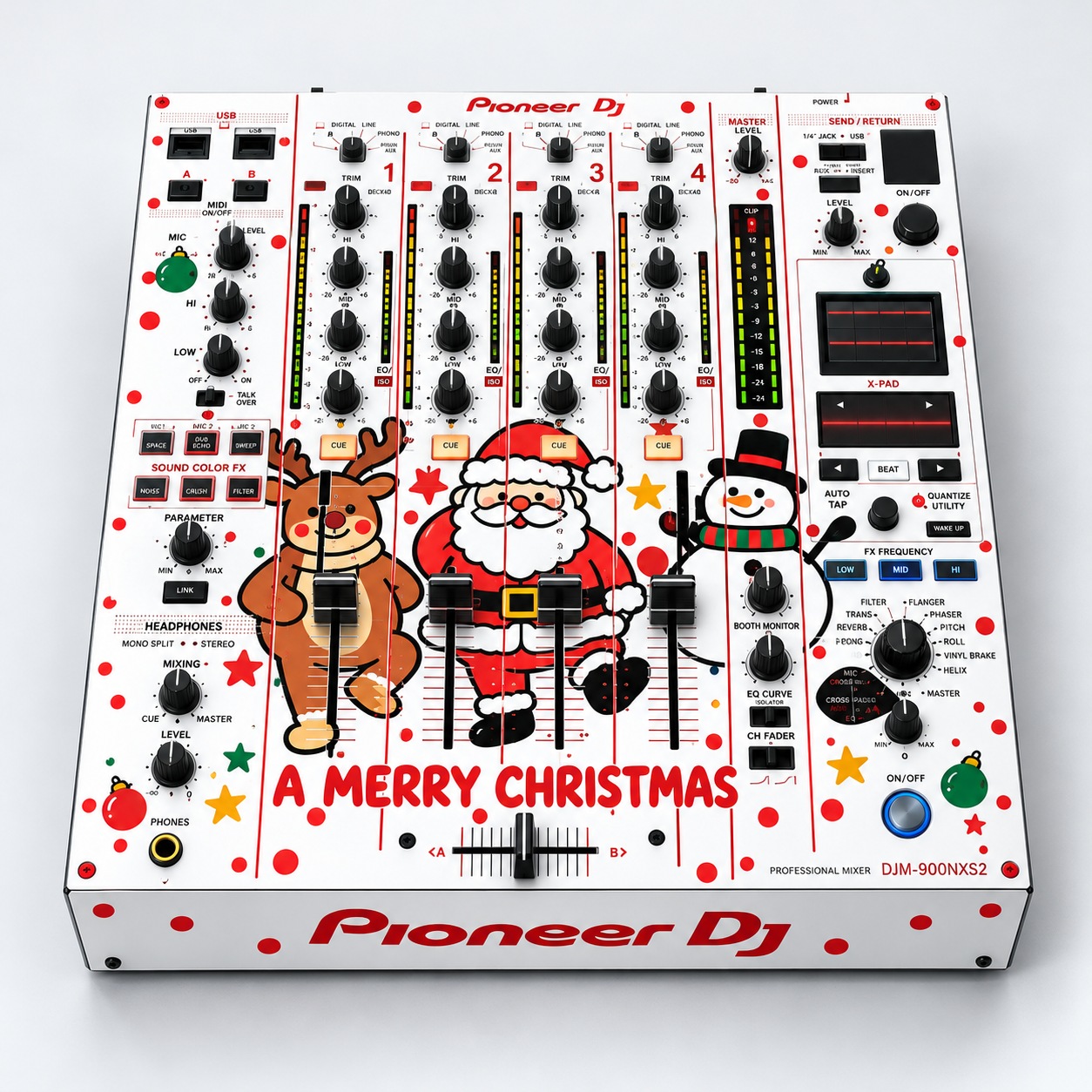 Christmas DJ Mixer Skin - Festive Print for DJM and RANE Mixers