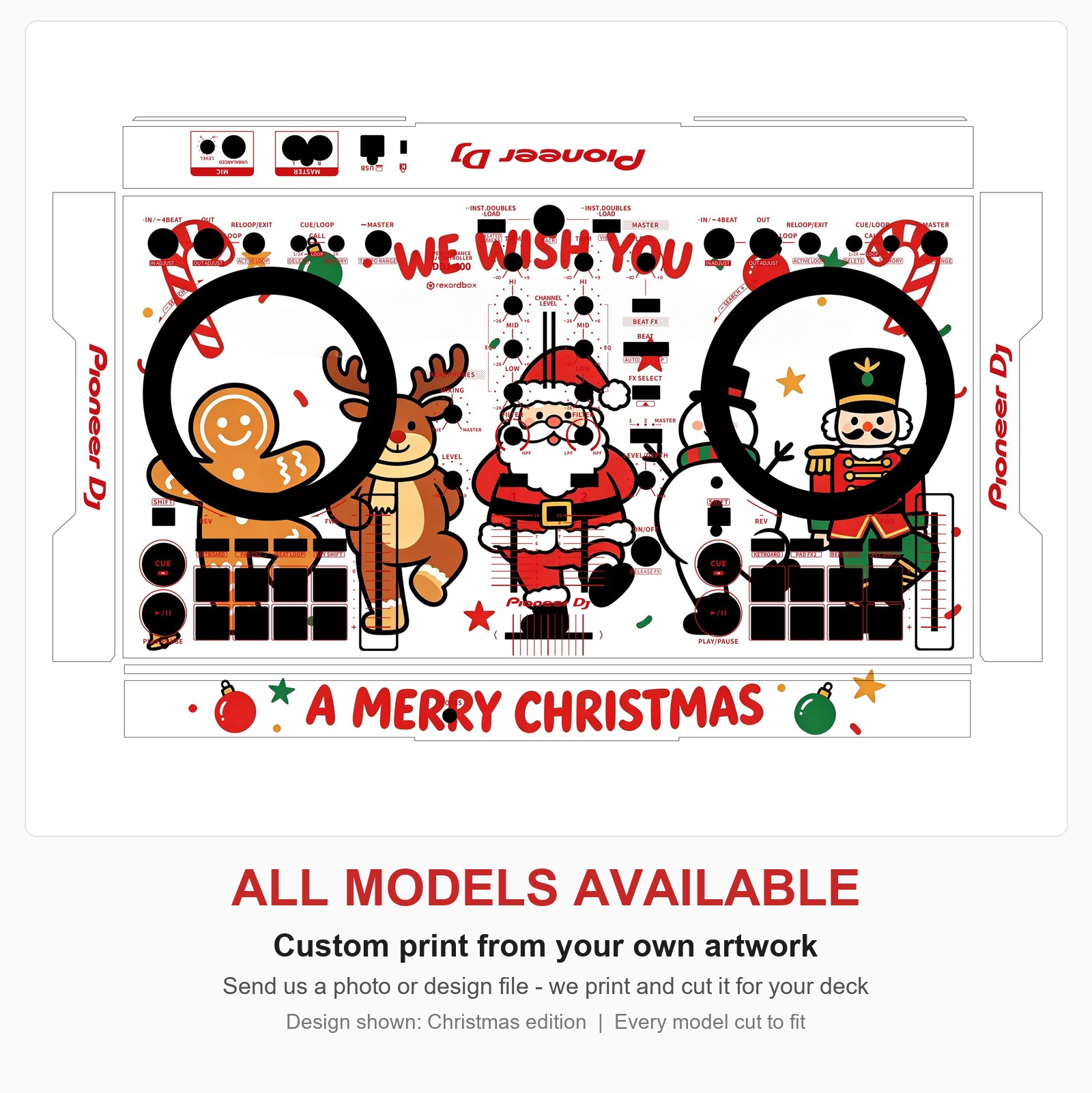 Christmas DJ Controller Skin - Festive Print for Pioneer DDJ, Numark and Hercules - Image 2