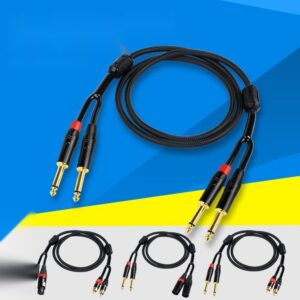 Dual Audio Cable - 6.5 mm / RCA / XLR, Twin Lead Pair (0.75 m to 12 m)